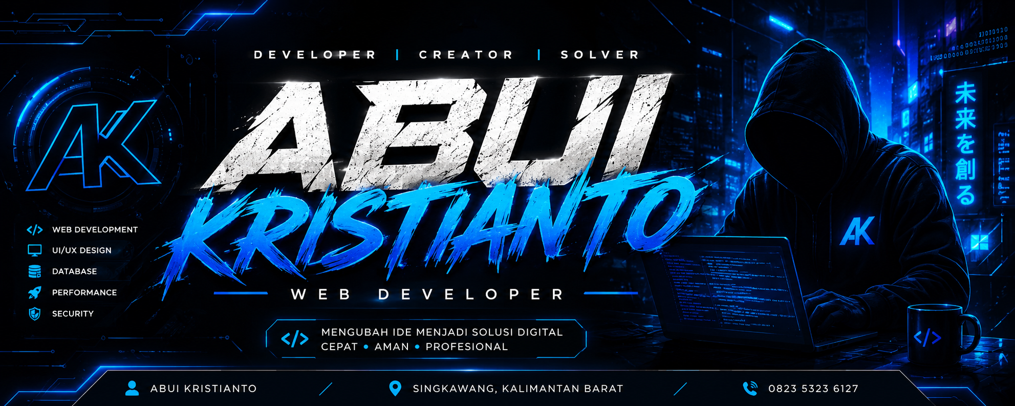 Abui Kristianto, developer website dari Singkawang